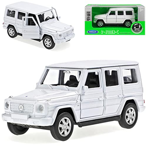 Welly Mercedes-B G-klasse Weiss W460 Ab 1979 mit Rückzugsmotor ca 1/43 1/36-1/46 Modell Auto