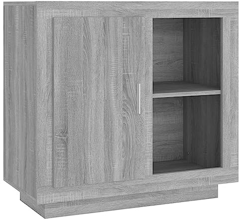vidaXL Sideboard Kommode Anrichte Schrank Beistellschrank Mehrzweckschrank Standschrank Flurschrank Wohnzimmer Grau Sonoma 80x40x75cm