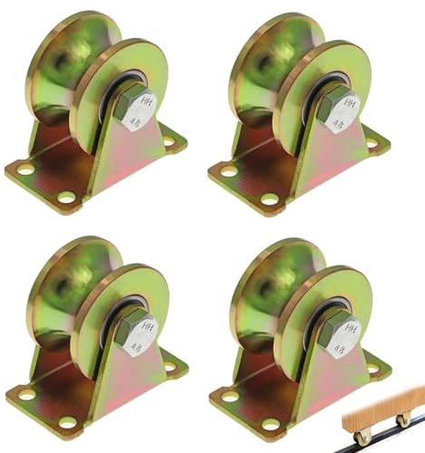 4 Pièces Roue Gorge V Poulie Simple,Poulie Simple pour de Levage Mouflage,Roue Gorge Forme en V,Poulies Cable pour Treuil Roue Gorge,pour la Maison, LaSalle de Sport(55mm)
