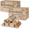 Brennholz Gemischt Kaminholz 5-500 kg Buche Eiche Birke Kiefer Fichte Holz Für Ofen und Kamin Kaminofen Feuerschale Grill Feuerholz 25 cm Wood Kammergetrocknet Flameup, Menge:60 kg