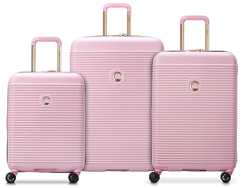 DELSEY Paris - Freestyle - Set de 3 valises rigides 55cm/ 66,5cm/ 76cm - Pivoine