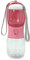 LOVE HEALS Borraccia Portatile per Cani 2 in 1 | Bottiglia Dosatrice Multifunzione per Acqua e Cibo da 300 ml + 100 gr (Rosa)