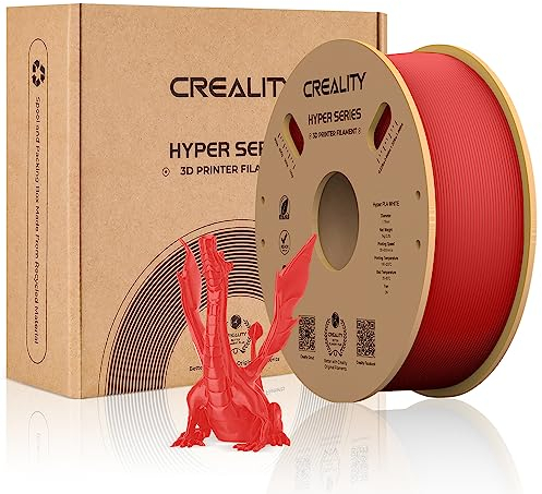 Creality Offizielles PLA-Filament Hyper Series PLA Super Druckgeschwindigkeit 30–600 mm/s 1,75 mm 1 kg Spule, 3D-Druck-Filament für 3D-Drucker, Rot