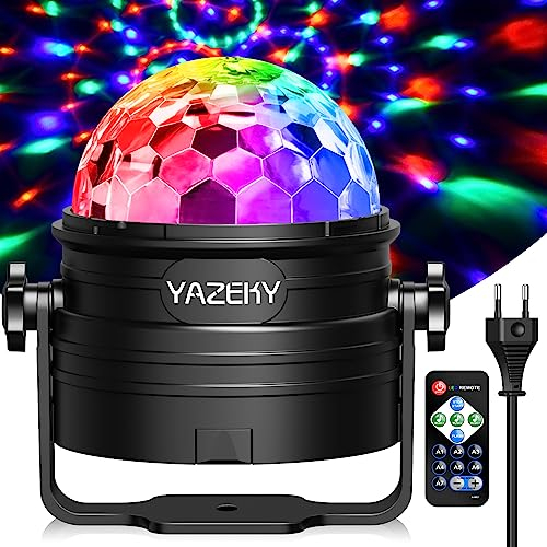 YAZEKY Discolicht Partylicht Kinder Discokugel Musikgesteuert Mit Fernbedienung Disco LED Party Deko Lichter für Kinder Geburtstag Home Dekoration Disco DJ Licht (EU plug-1pcs)