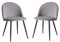 EGOONM Esszimmerstühle Küchenstühle Samt Weich Kissen Sitz und Rücken Mit Hölzernen Metallbeinen Küche Stühle (grau, 2er Set)
