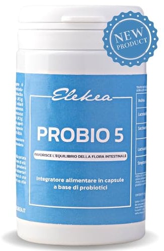 Fermenti lattici probiotici per intestino 12,3 miliardi UFC 5 Ceppi Batterici con Lactobacillus rhamnosus Lactobacillus acidophilus Saccharomyces boulardii, Fermenti Lattici senza lattosio 30 capsule