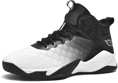 Scarpe da Ginnastica da Basket da Uomo di Moda Scarpe Sportive da Corsa da Corsa(46 EU, Black)