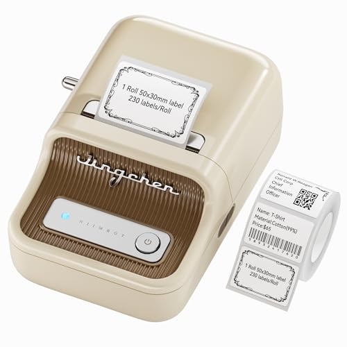 NIIMBOT B21 Bluetooth Label Printer, 20-50mm, for Retail & Jewelry | Sticker Label Maker Compatible with iOS & Android, Ideal for Clothing Price Tags, Supermarket Shelf Labels & Store Management
