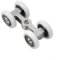 Zoegneer Ruedas colgantes, Acero Inoxidable Rendimiento Estable Puerta Corredera Rodillo Baño Pequeña Rueda Colgante Ducha Cuarto de Vidrio Puerta Colgante Corredera 5.3cm