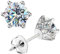 ✦Valentinstag Geschenk Für Sie✦ Winglove Moissanite Ohrringe Silber 925 Damen 0,5-1 Karat Faden mit Spitze sechs Krallen Ohrringe Moissanit Diamant,VVS1 Reinheit D Farbe,Geschenke für Frauen.(0.5ct)
