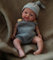 MYREBABY 7 Zoll wiedergeborene Babypuppe, Silikonpuppe Junge John Mini realistische Neugeborene Babypuppen Silikon Ganzkörper Stressabbau