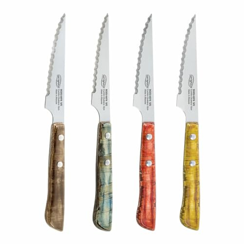 San Ignacio Set de Cuchillos para Carne Evergreen BGEU-6076 Multicolor Acero Inoxidable (4 Unidades)