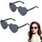 Herz Sonnenbrille,Hippie Sonnenbrille Schwarz 2 Stück,Herzbrille Festival Gadget,Sonnenbrille Herzform Party,Festival Brille,Witzige Herzbrillen,Herzsonnenbrille für Geburtstagsfeier, Halloween