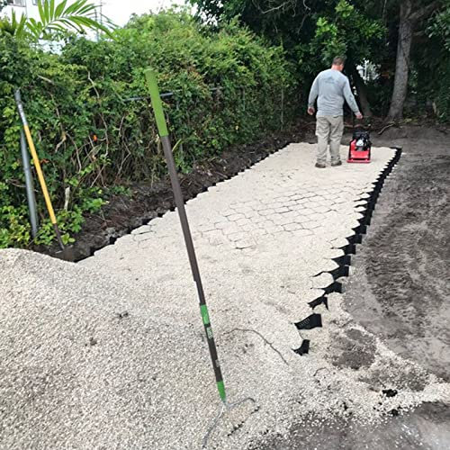 Grille de gravier perméable pour allée de jardin, géogrille robuste pour stabilisation du sol, flexible et pliable, capacité de charge de 1,995,8 kg de long, idéale pour les camions légers, voitures,