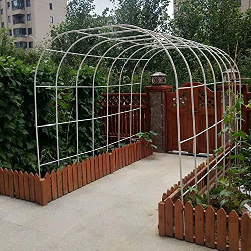 Gartenpavillon aus Schmiedeeisen, gewölbte Laube für Kletterpflanzen, Stützrahmen, schwarz, 180 x 300 cm
