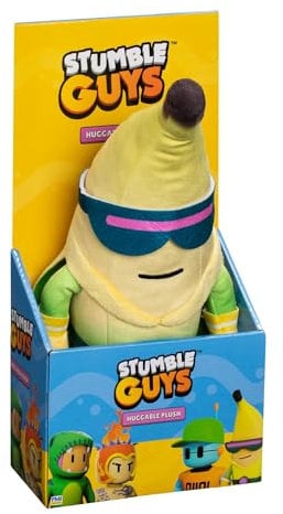 Bandai - Stumble Guys – Super Banana – Großes Plüschtier 30 cm bunt – Plüschtier Videospiel Stumble Guys – Banane zum Sammeln – Spielzeug für Kinder ab 2 Jahren – PMS7208A