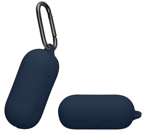 kwmobile Case Compatible with Sony WF-C700N Case - Silicone Cover Holder for Earbuds - Dark Blue