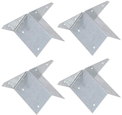 Arris Rail Bracket Fence Post Support Galvanised 100mm Panel Repair 4PK