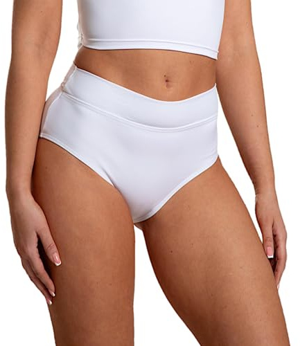 Aquarti Damen Bikinihose High Waist mit Umschlagbund | Aquarti Damen Unterteil Badehose
