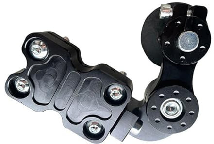 Milageto Tendeur de chaîne de, régulateur, Haute Performance, Guide-tendeur Professionnel Universel en Alliage d'aluminium pour Tout-Terrain, Noir