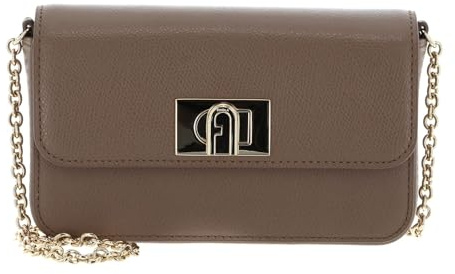 Furla Leder Umhängetasche Abendtasche 1927 Mini Crossbody Bag Greige taupe