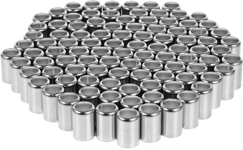 Cabilock Raccords de Tuyaux Hydrauliques en Acier Inoxydable, Lot de 100 Pièces de Manchons à Sertir pour Applications Industrielles et Tuyaux Flexibles Haute Pression