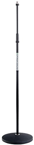 Pronomic MS-100 Mikrofonstativ mit Tellersockel - Mikrofonständer - Tellerstativ - Höhe: 88-158 cm - Gewicht: 3,4 kg - schwarz