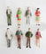 8 x Modell Figuren, stehende, für Modellbau 1:25, Modelleisenbahn Spur G