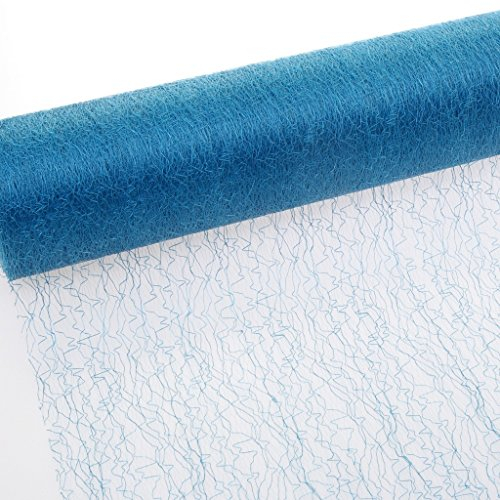 Deko und Band Spiderweb Tischband - (30cm x 5 Meter, Türkis)