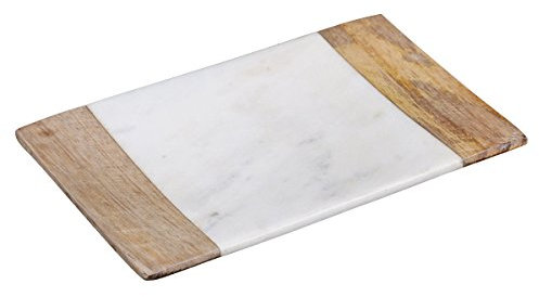 Creative Home Marbre Blanc et Bois de Mangue Porte-Savon