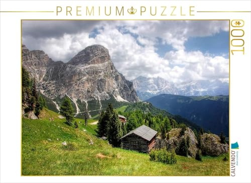 CALVENDO Puzzle Kolfuschger Hochalm mit Sassongher - Corvara Südtirol | 1000 Teile Lege-Größe 64 x 48 cm Foto-Puzzle für glückliche Stunden