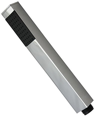 Quadratische moderne Handbrause aus Messing/hochglanz verchromt/Duschbrause/Stabbrause/Duschkopf/Dusche/Bad/Brause/eckig/silber/Qualität