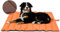 XIAPIA wasserdichte Hundematte für Outdoor Waschbares Hundebett, Antistatik, Hygienisch, Faltbar, Große Reisedecke für Haustier 110 x 68 cm (Orange/Grau)