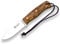 Joker Sportmesser Ember F CO123, Olivenholznholzgriff, braune Lederscheide, Klinge 10,5 cm aus SANDVIK 14C28N Stahl, inkl. 200 cm Parakord 550, Werkzeug zum Angeln, Jagen, Camping und Wandern
