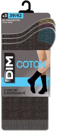 DIM Men - Mix & Match Cotton Socks x3 | Comfort and Breathability | Discreet Two-tone Style
