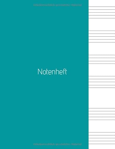 Notenheft: Notenheft,notenblatt leer,notenheft blanko,Dickes Notenbuch - 100 Seiten - hohe Qualität