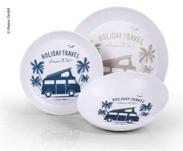 Holiday Travel Melamin Geschirr 6-TLG, für 2 Personen, Campinggeschirr (9329917924)