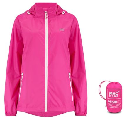 Mac in a Sac Herren Origin II - Waterproof Packable Jacket Regenjacke, Pink, L