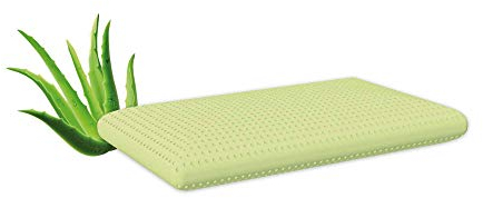 eccovital Schlaf und Duftkissen mit Memory Schaum Duftendes Kopfkissen Nackenkissen Perfekter Halt von Kopf und Nacken Atmungsaktives Schlafkissen mit Aroma Düften Aloe-Vera-Gruen