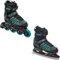 RAVEN 2in1 Schlittschuhe Inline Skates Inliner für Kinder und Erwachsene verstellbar (Vella Black/Mint, 37-40 (23,5-26cm))