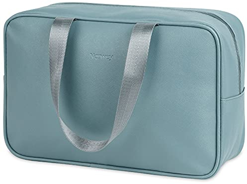 Volle Größe Kulturbeutel Große Kosmetiktasche Reise Make-up Taschen Organizer für Damen und Frauen (Graublau)