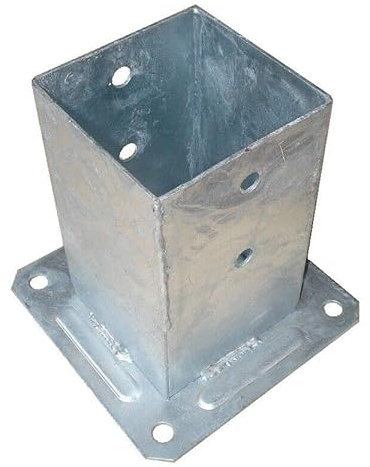Generico Staffa A Bicchiere per Fissaggio su Cemento Portapilastro per Legno 91x91x150