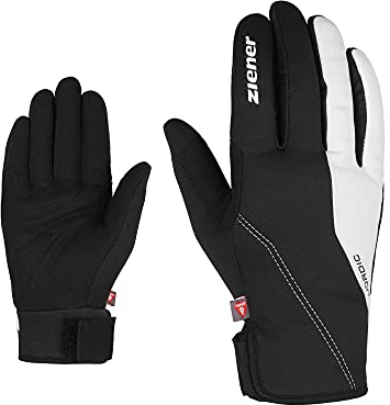 Ziener Damen ULTIMANA Langlauf/Nordic/Crosscountry-Handschuhe | Soft-Shell, extra-warm, Primaloft, Black.White, 7,5