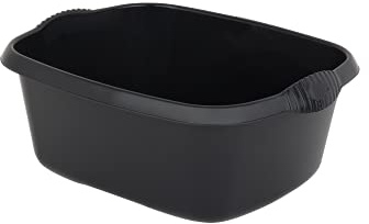 JMS we create smile 39cm Plastic Upcycled Black Kitchen Washing Up Bowl (Rectangular)