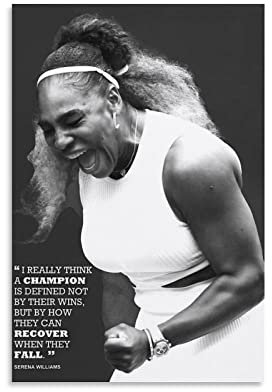 GUANGYING Greatest Female Tennisspieler of All Time Serena Williams Poster Wandkunst Bild Malerei Poster Leinwanddruck Poster Kunstwerke Schlafzimmer Wohnzimmer Dekor 30 x 45 cm