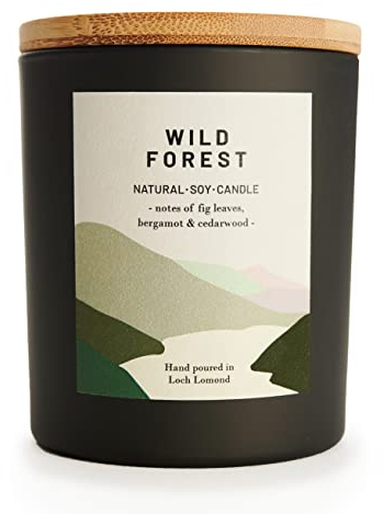 Wild Forest - Organic & Vegan, Luxury Scented Candles. Hand Poured in Loch Lomond, Scotland (+8 Scent Options) 450g
