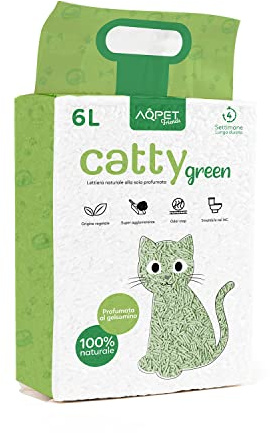 Aqpet Friends CattyGreen Soja-Katzenstreu, natürlich, pflanzlicher Ursprung, mit Jasminduft