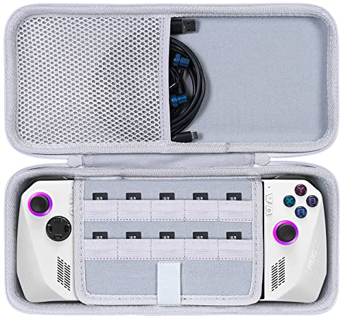 Aenllosi Custodia Rigida per ASUS ROG Ally 7 120Hz Gaming Handheld, Portatile Rog Ally Controller Gaming Borsa Dotata di Tasca a Rete Memorizza gli Accessori, Grigio (Solo Custodia) [nintendo_ds]