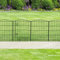 INJOPEXI Gartenzaun, 6 Paneele, 3,6 m (L) × 76,2 cm (H), dekorativer Gartenzaun mit 5 Paneelen + 1 Tor, rostfreier Draht, kein Graben, Gartenzaun, Tierbarriere, für den Außenbereich, für Hinterhof,