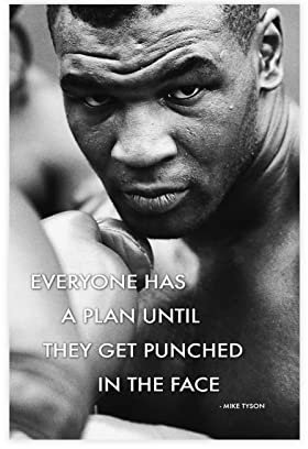 Mike Tyson Spitzname Iron Mike and Kid Dynamite Zitat Everybody Has A Plan Wanddekoration Poster Leinwand Poster Wandkunst Dekor Druck Bild Gemälde für Wohnzimmer Schlafzimmer Dekoration ungerahmt
